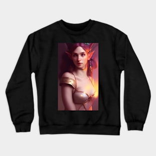 Beautiful Fantasy Elf Warrior Crewneck Sweatshirt